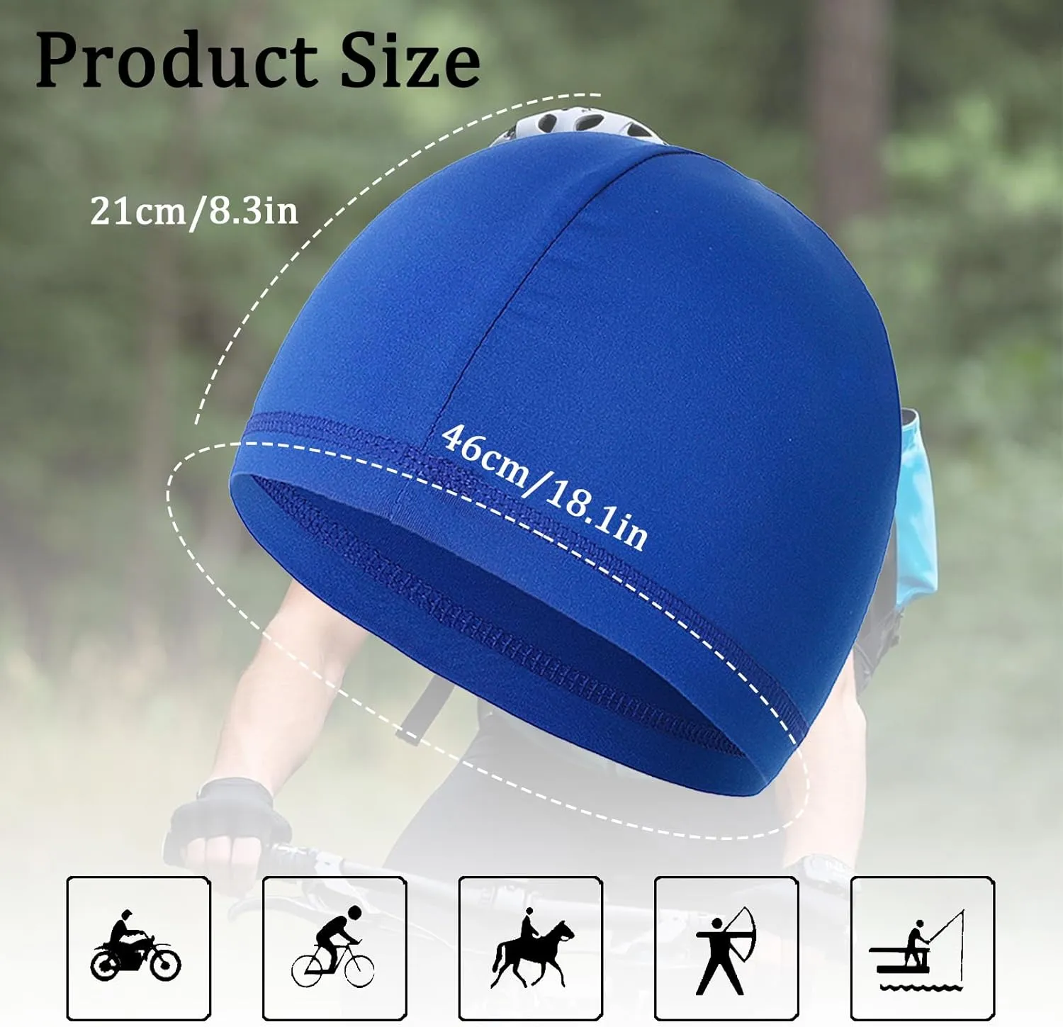 10 Pcs Cooling Skull Caps for Men Cap Welding Helmet Liner Sweat Wicking Head Wrap Bicycle Beanie Cycling Running Hat