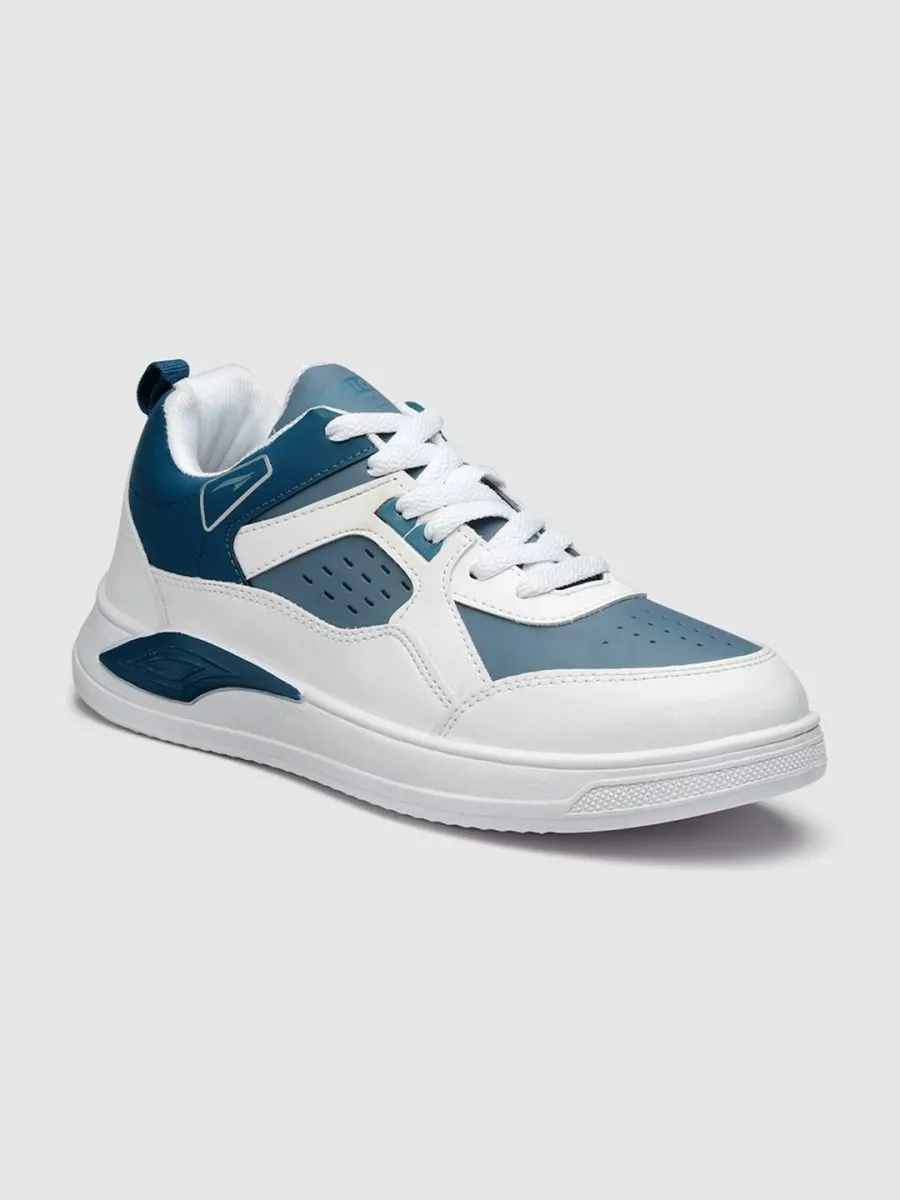 ASIAN Men White Colourblocked Memory Foam Insole Sneakers