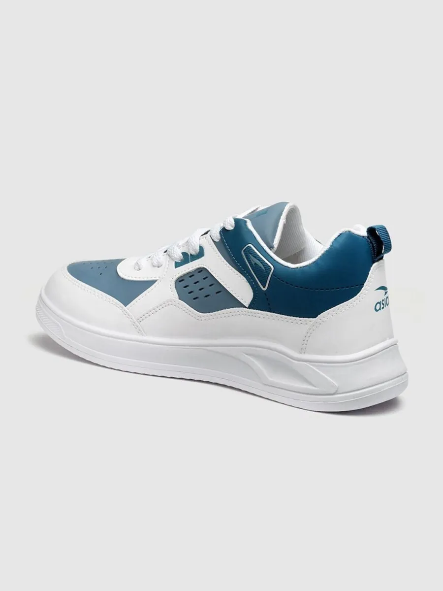 ASIAN Men White Colourblocked Memory Foam Insole Sneakers