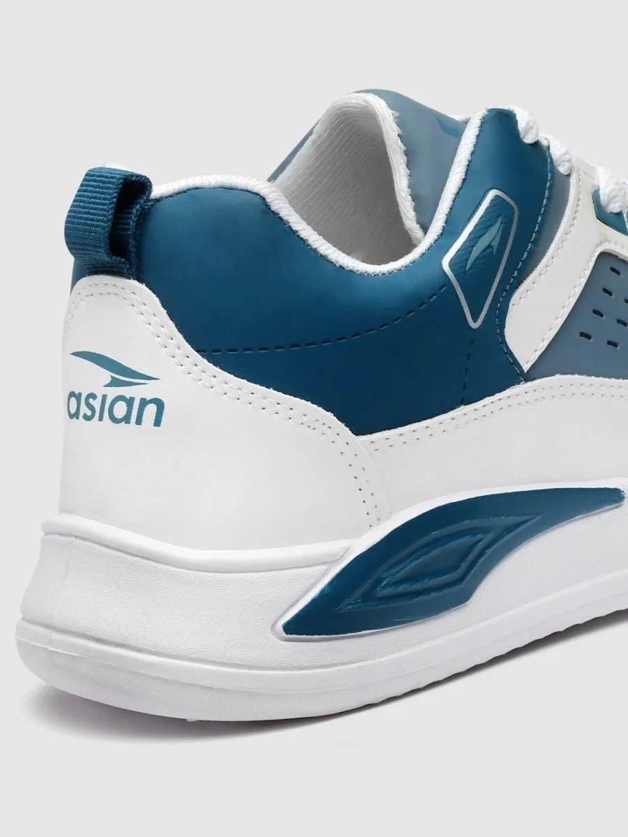 ASIAN Men White Colourblocked Memory Foam Insole Sneakers