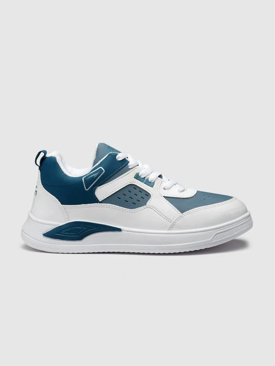 ASIAN Men White Colourblocked Memory Foam Insole Sneakers