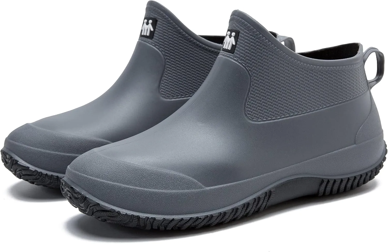 fereshte Men's Ankle Rain Boots Waterproof PVC Short Garden Boots