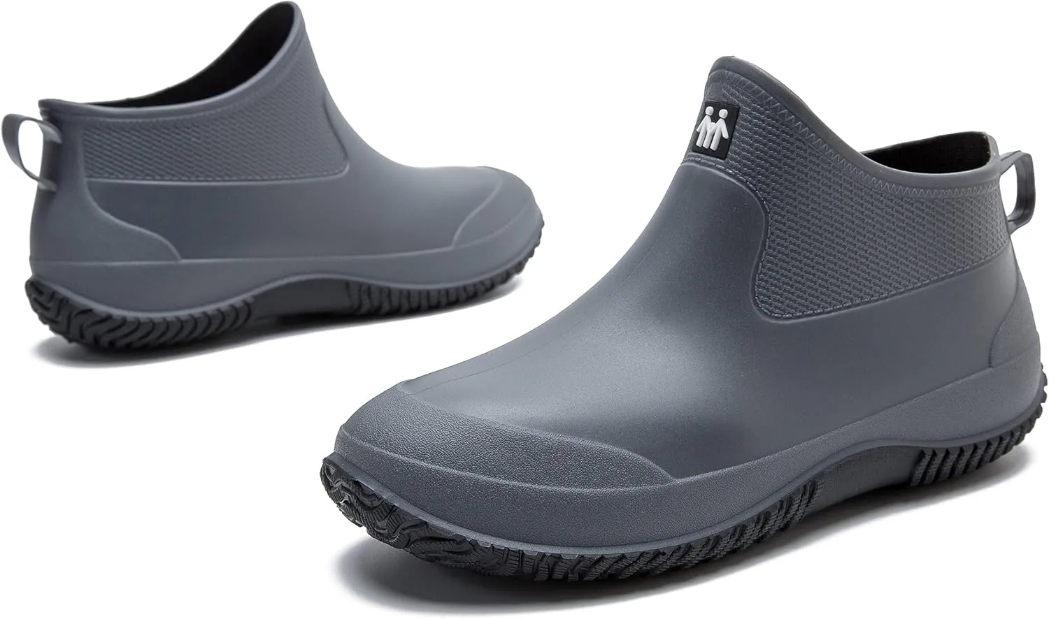 fereshte Men's Ankle Rain Boots Waterproof PVC Short Garden Boots