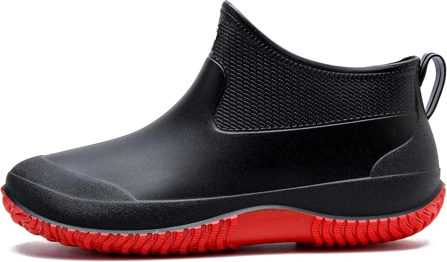 fereshte Men's Ankle Rain Boots Waterproof PVC Short Garden Boots