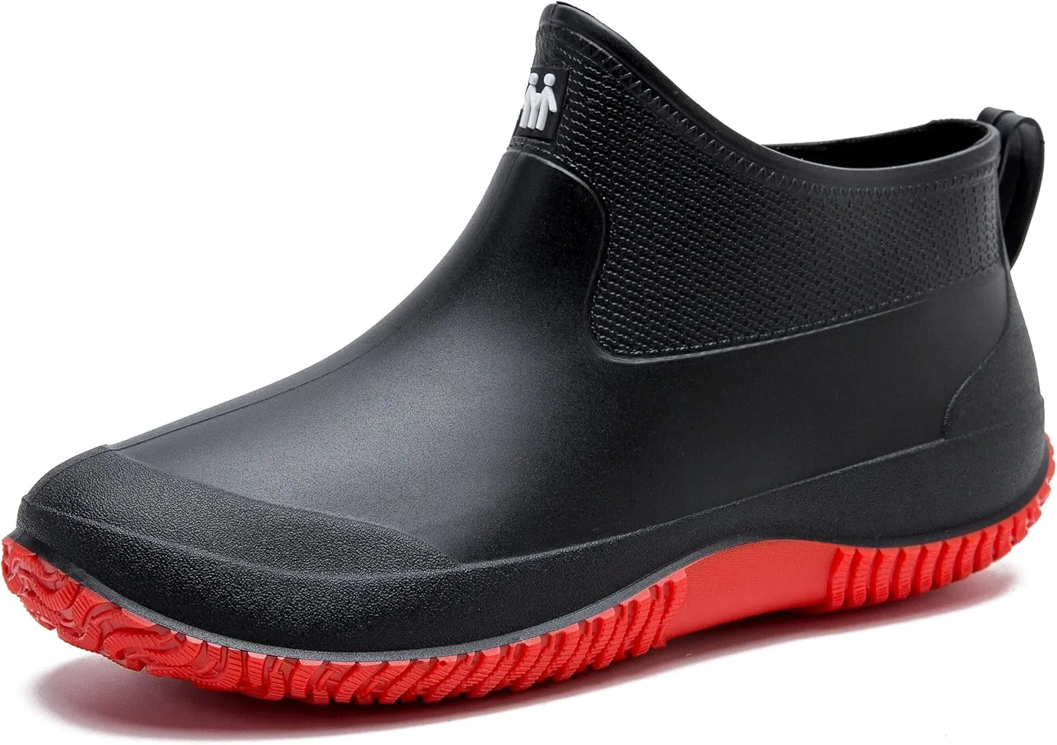 fereshte Men's Ankle Rain Boots Waterproof PVC Short Garden Boots