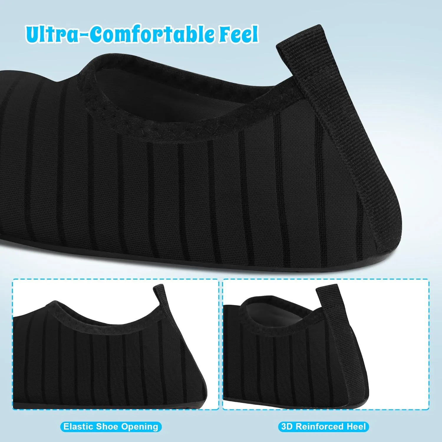 Kids Water Shoes for Boys Girls, Quick Dry Barefoot Aqua Socks for Beach, Swim, Pool Outdoor Sports
