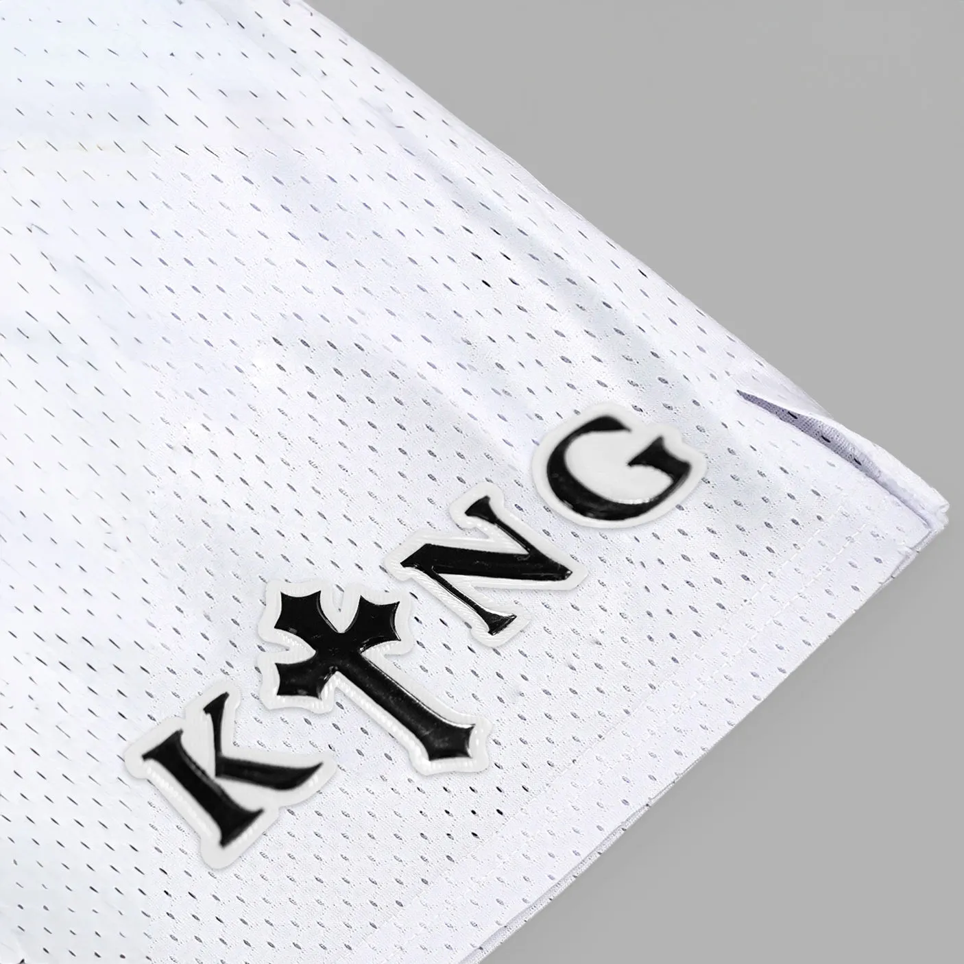 King Gothic Cross Patch Shorts - 7"