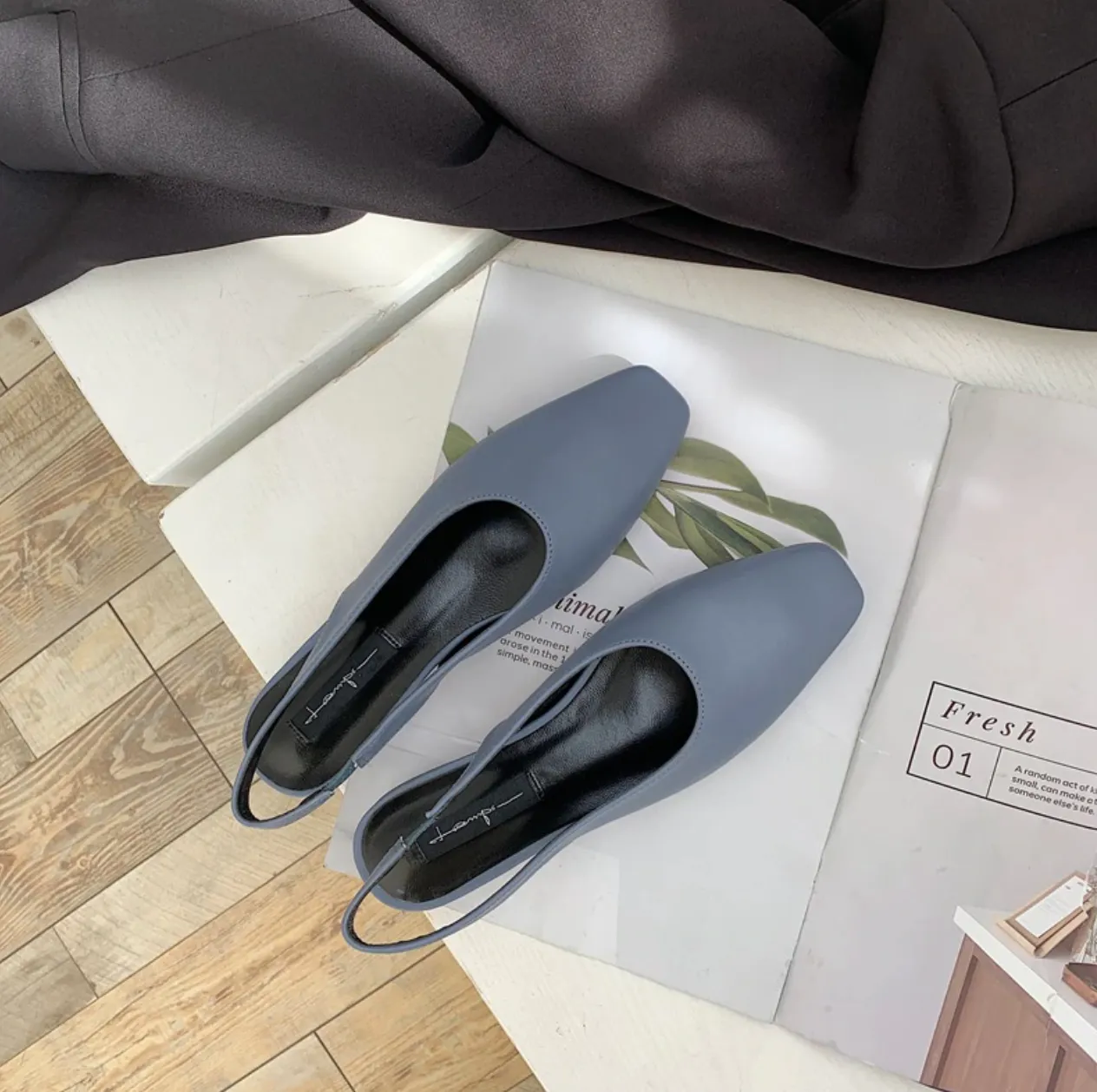[Korean Style] Bom Ball Heel Slingback