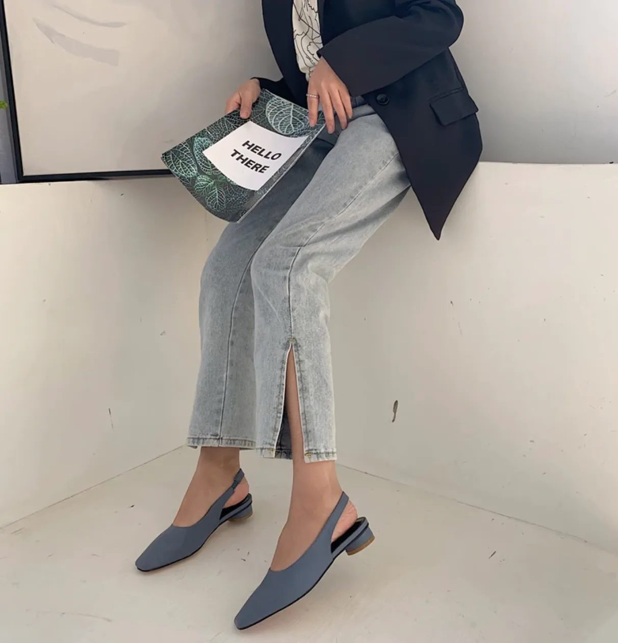 [Korean Style] Bom Ball Heel Slingback