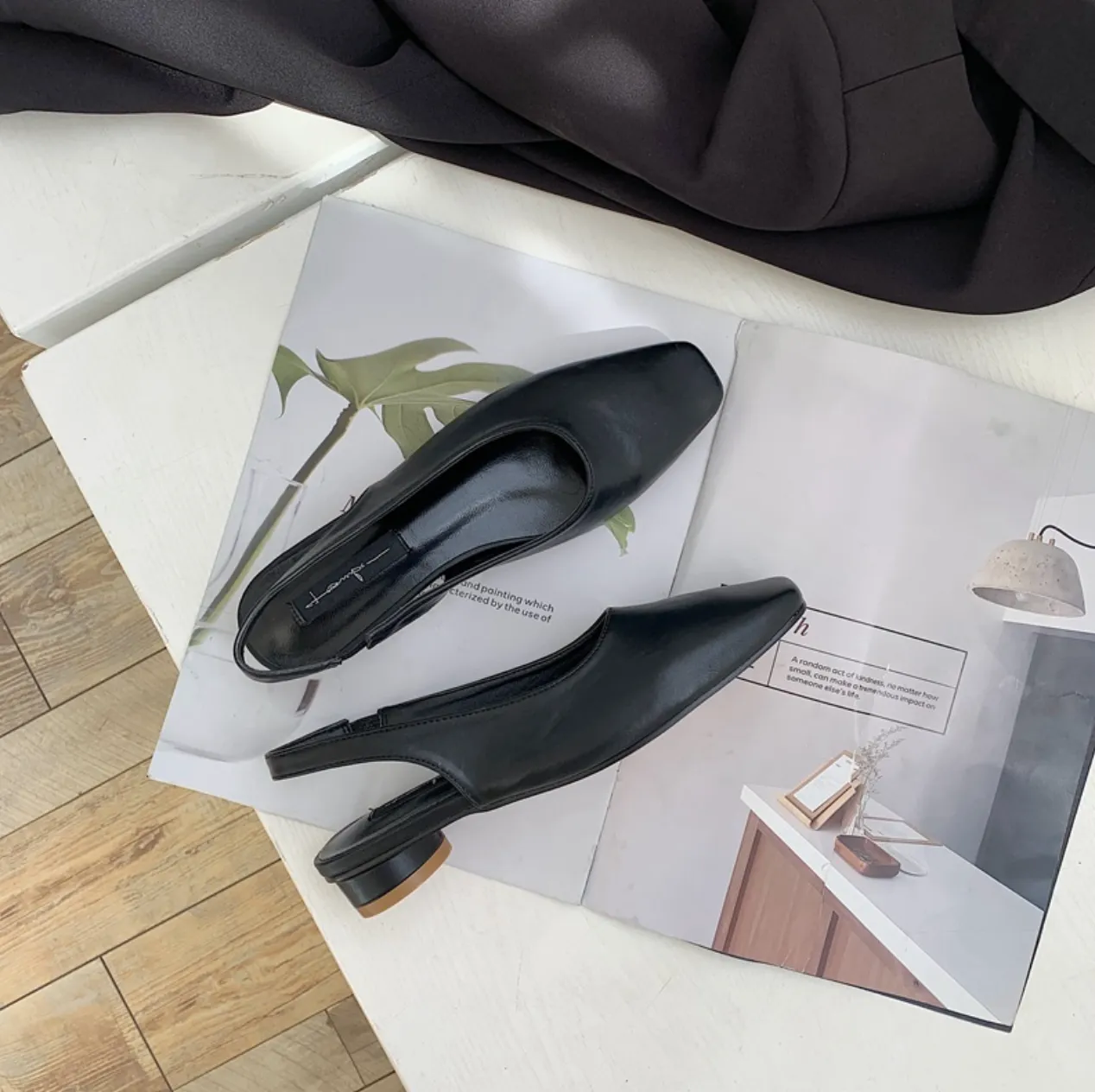 [Korean Style] Bom Ball Heel Slingback