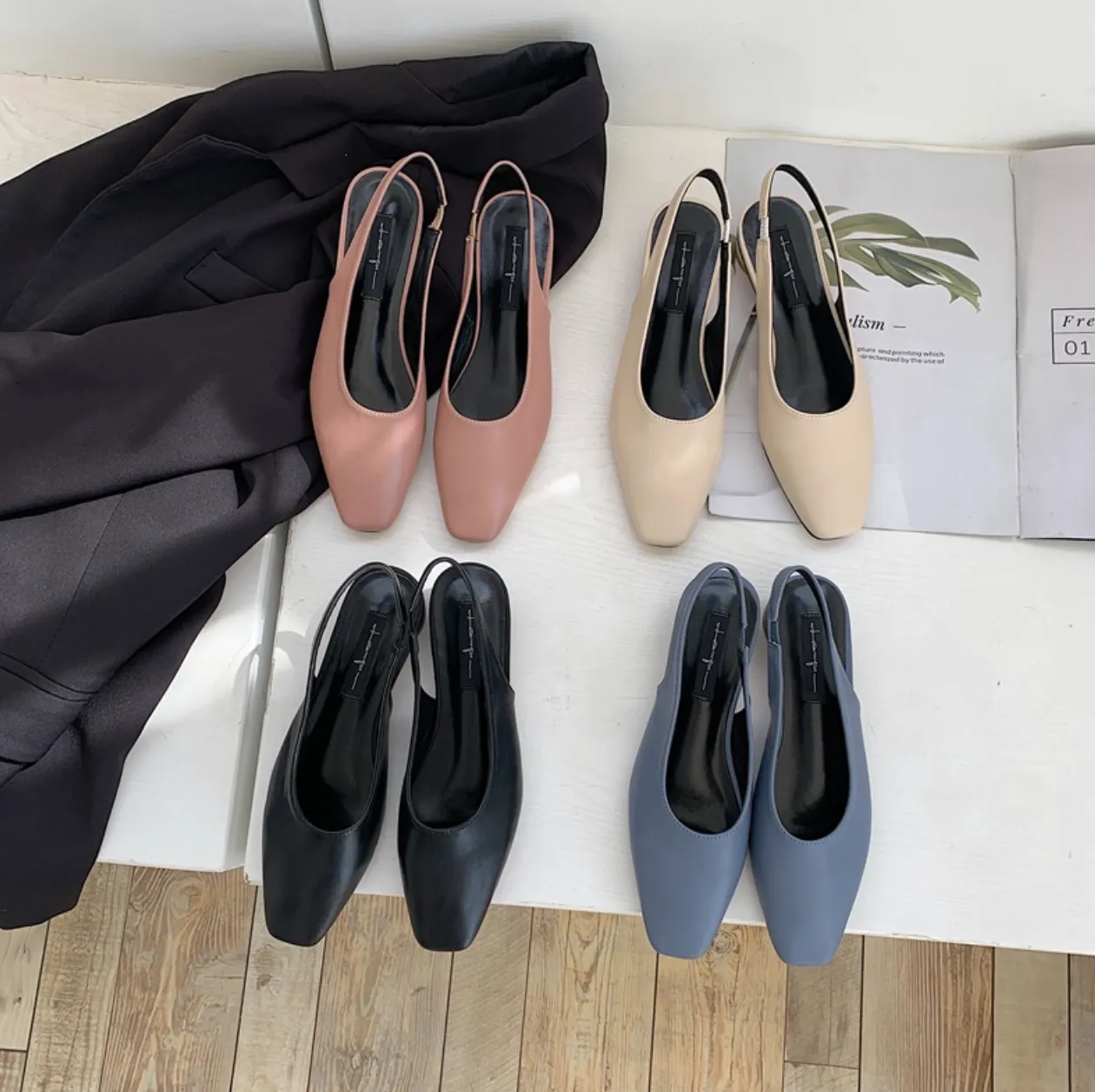 [Korean Style] Bom Ball Heel Slingback