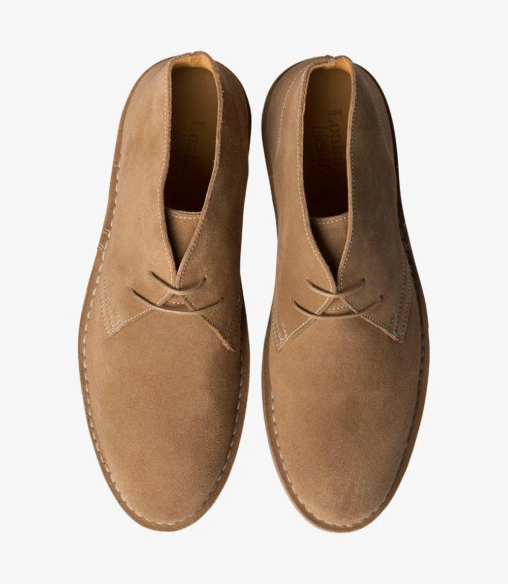 LOAKE SAHARA TAN CHUKKA BOOT RUBBER SOLE F-MEDIUM