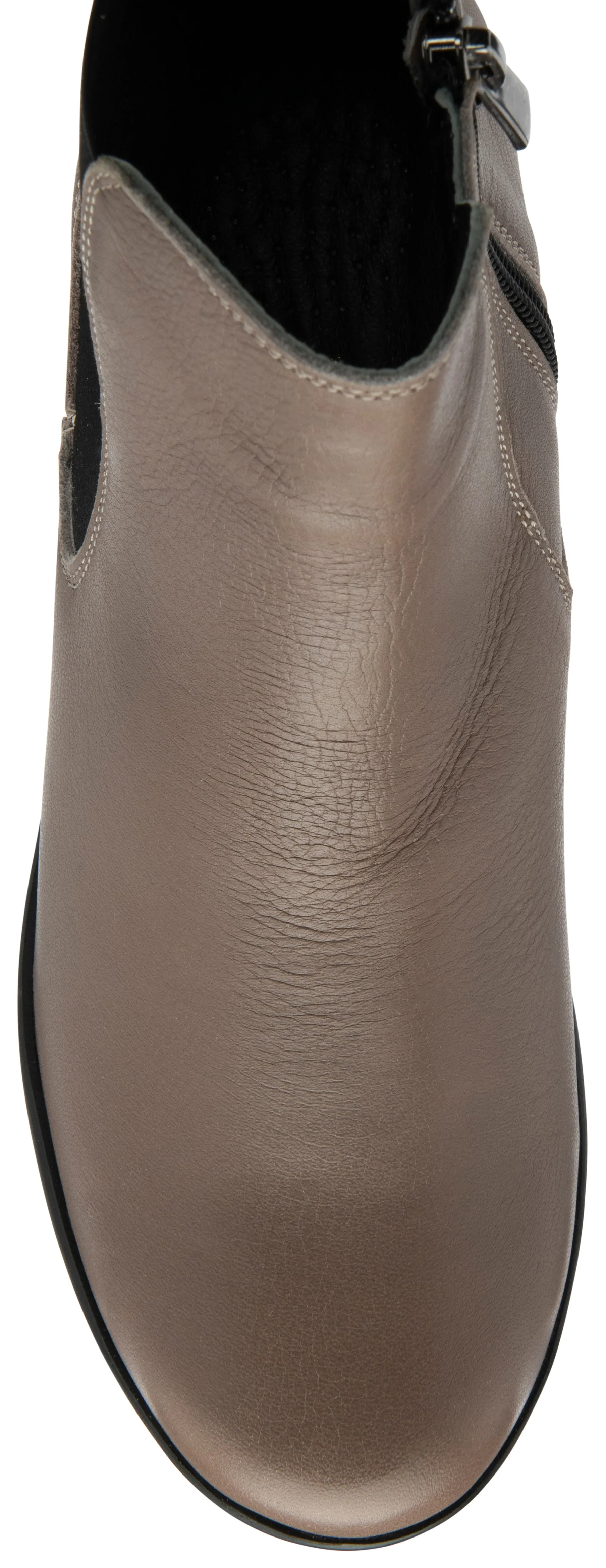 Lotus Boot Dresden Leather Ankle boot with wedge sole elasticated sides and zip  CLAY DRESDEN