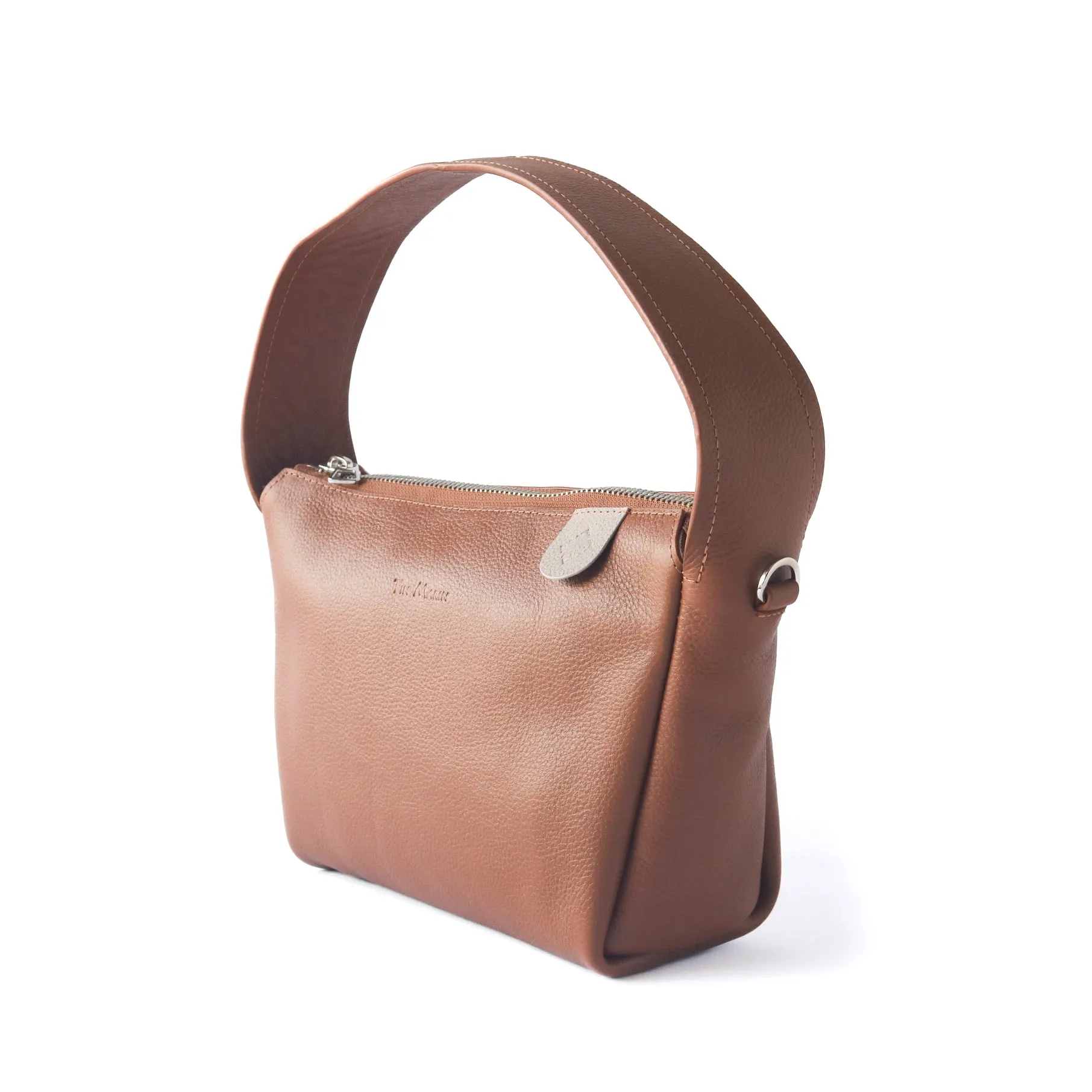 Maina Shoulder Leather Bag - Tan