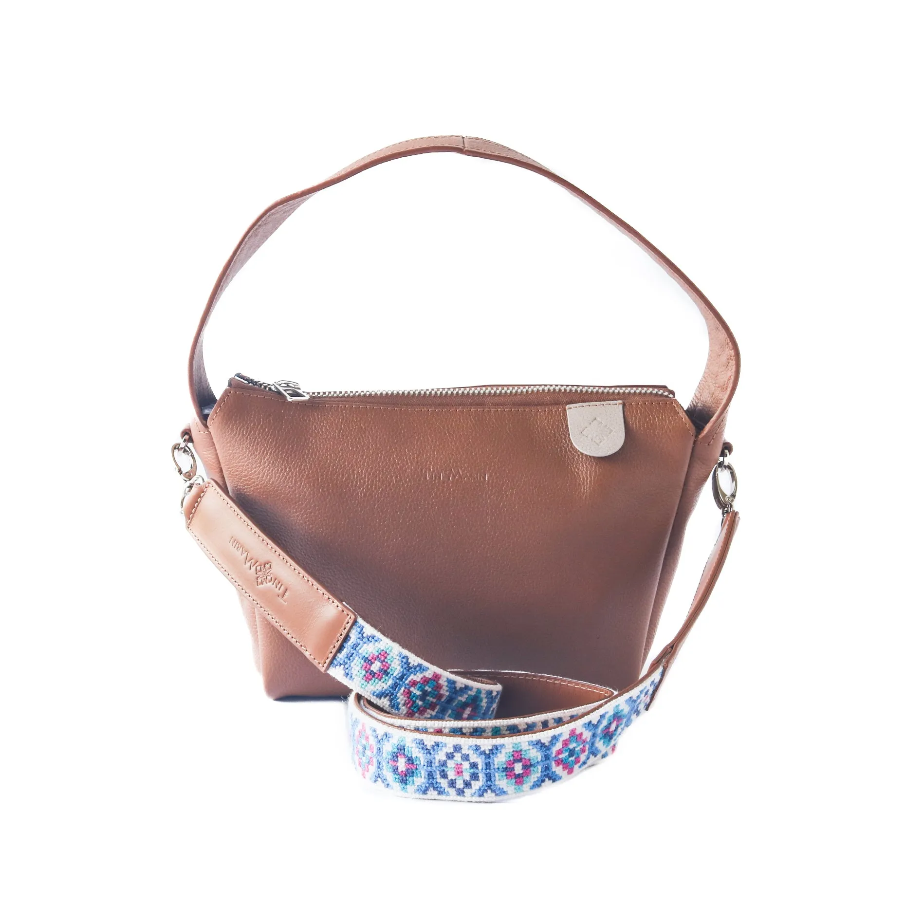 Maina Shoulder Leather Bag - Tan