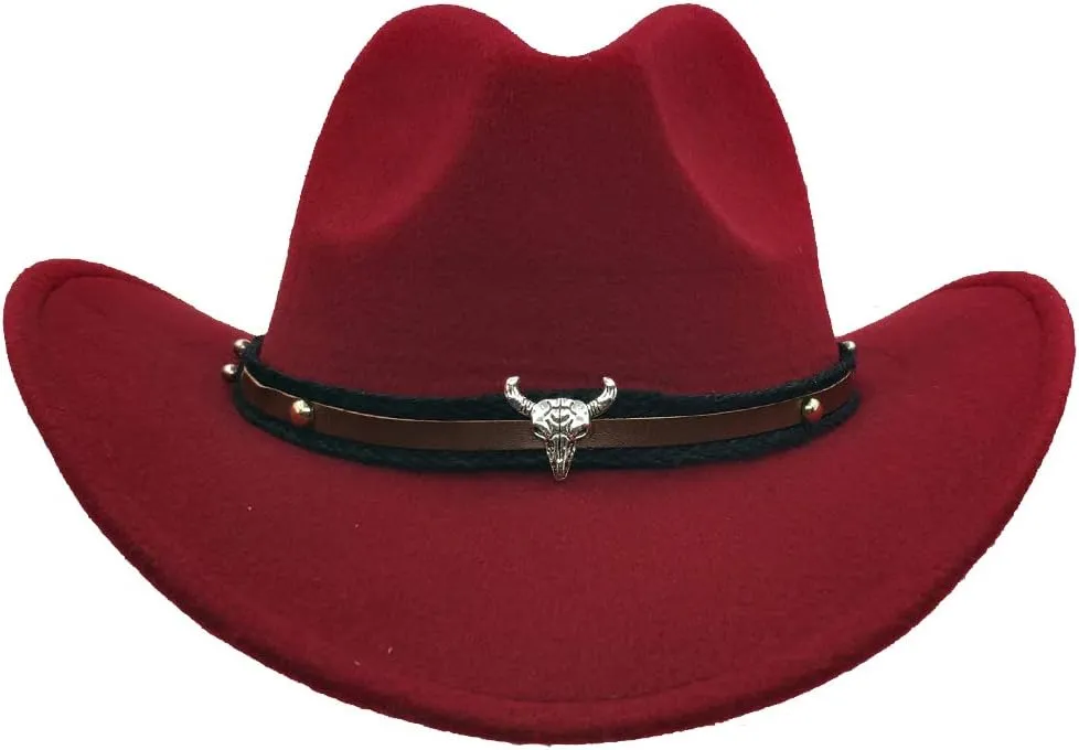 Men & Women's Fur Felt Cowboy Hat Wide Brim Western Outback
