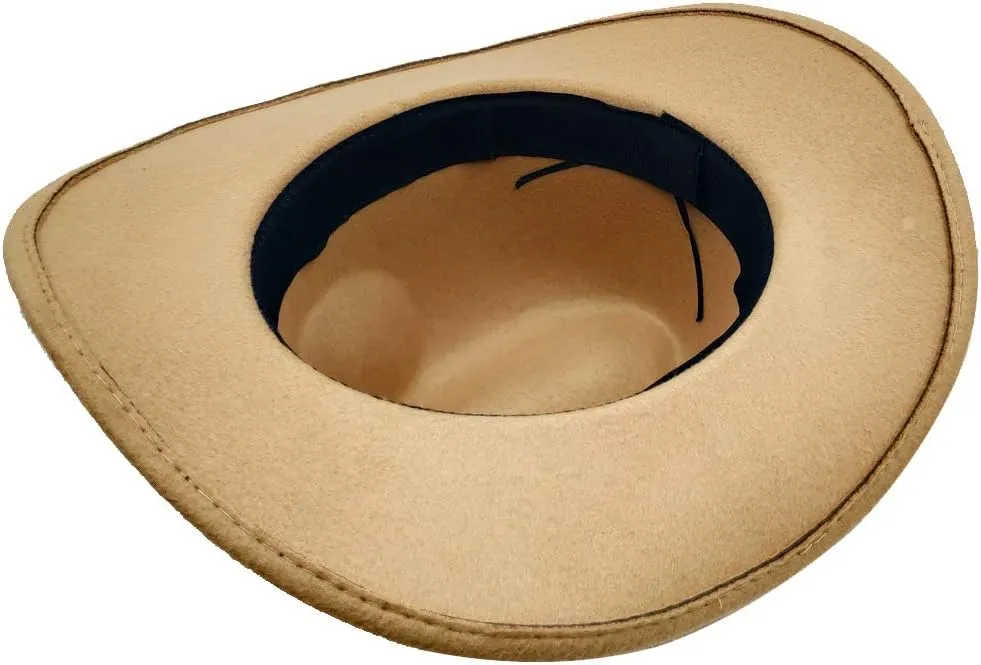 Men & Women's Fur Felt Cowboy Hat Wide Brim Western Outback