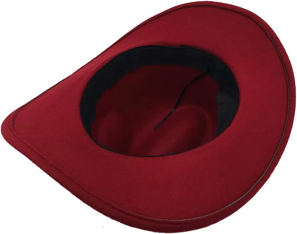 Men & Women's Fur Felt Cowboy Hat Wide Brim Western Outback