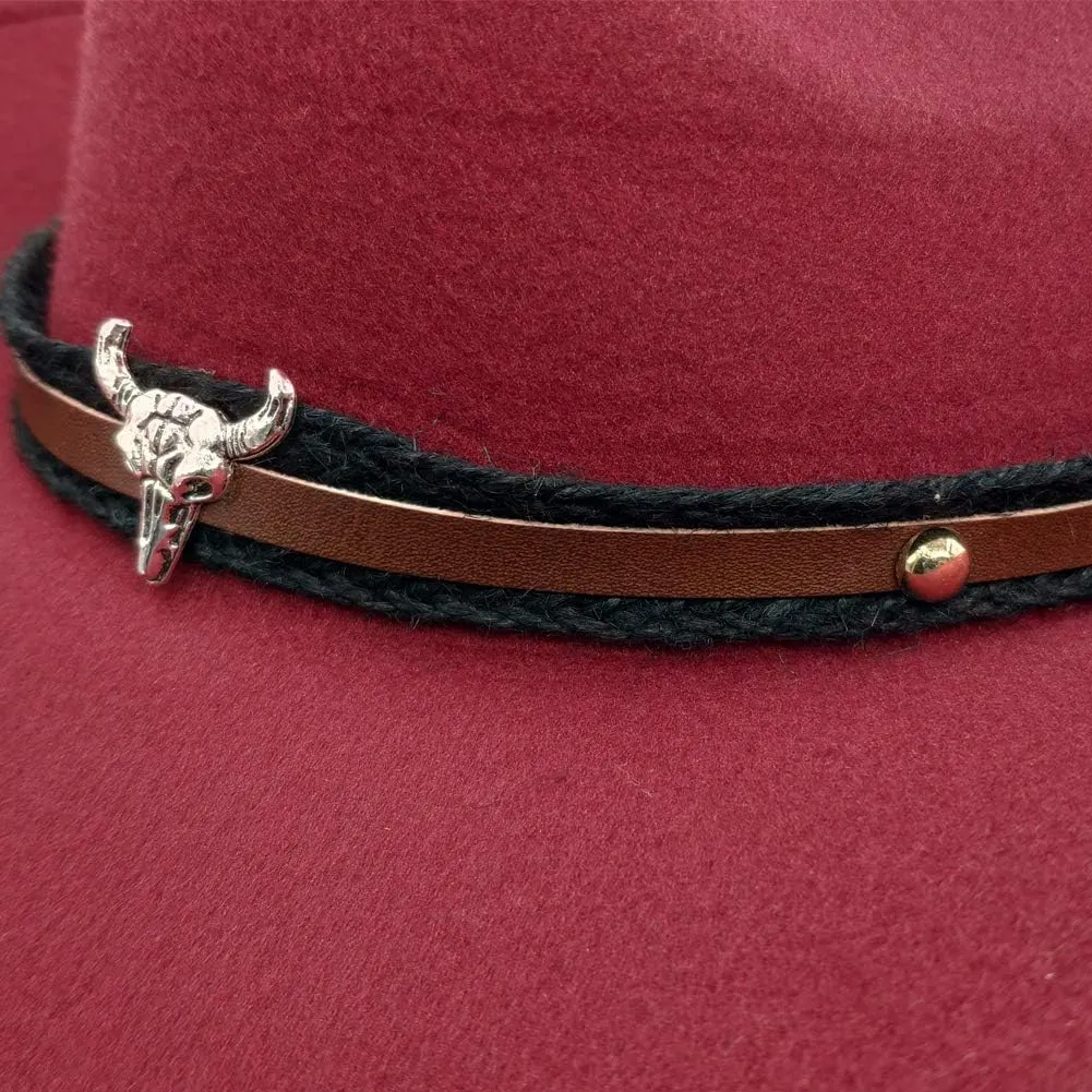 Men & Women's Fur Felt Cowboy Hat Wide Brim Western Outback