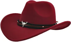 Men & Women's Fur Felt Cowboy Hat Wide Brim Western Outback