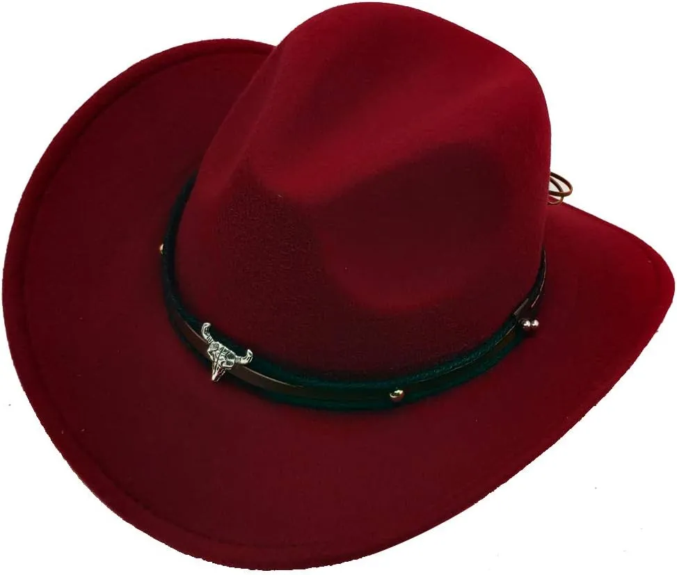 Men & Women's Fur Felt Cowboy Hat Wide Brim Western Outback