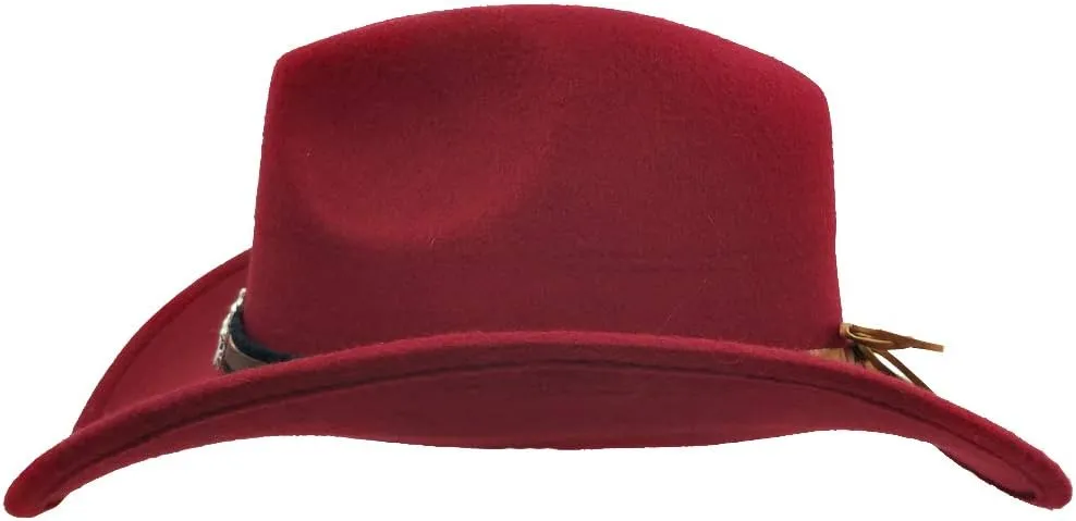 Men & Women's Fur Felt Cowboy Hat Wide Brim Western Outback