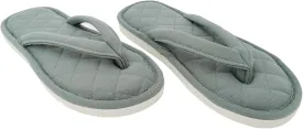 ofoot Women's Cozy Cotton House Slippers Thong Flip Flops Memory Foam Insole Open Toe Indoor Slip On Shoes