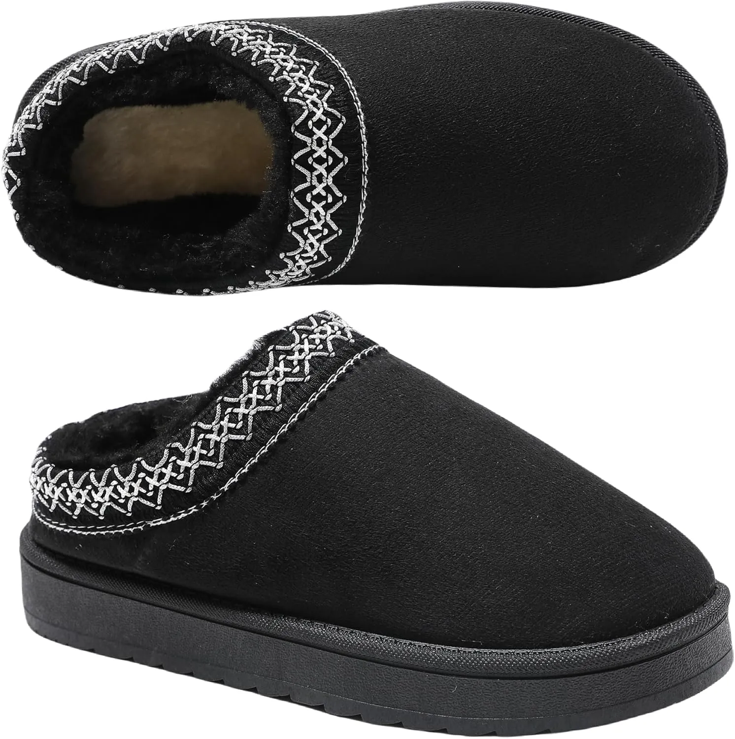 Platform Slippers Mini Boots for Women Fleece Lined Boots Fuzzy Cozy Snow Winter Slippers Fluffy House slippers Indoor Outdoor