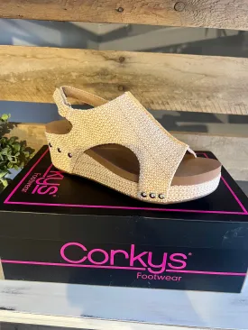 Raffia Volta II Wedge Open Toe Sandals