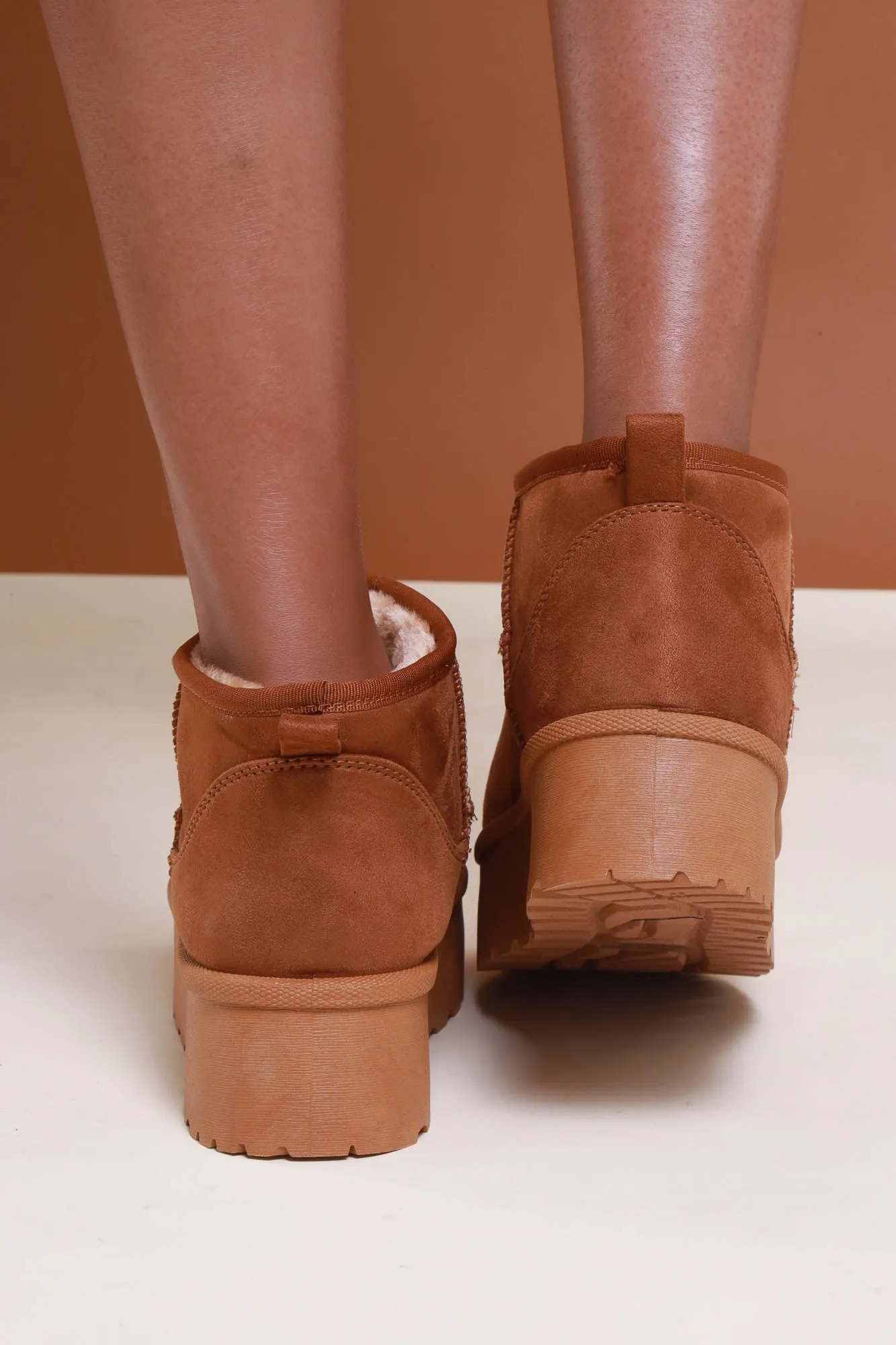 Take Care Suede Ankle Boots - Caramel