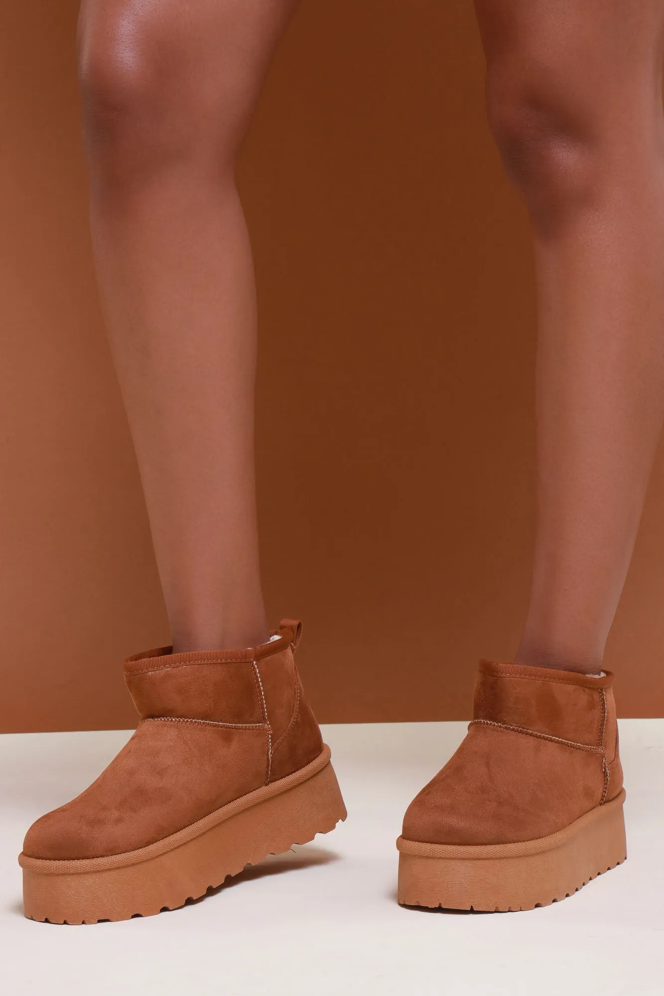 Take Care Suede Ankle Boots - Caramel