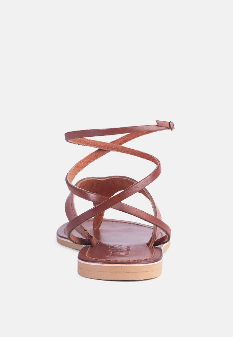 Wrap-Up Tie Around Flat Sandals