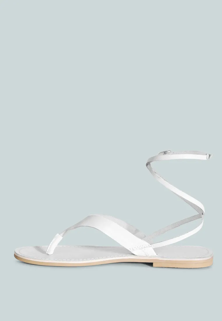 Wrap-Up Tie Around Flat Sandals