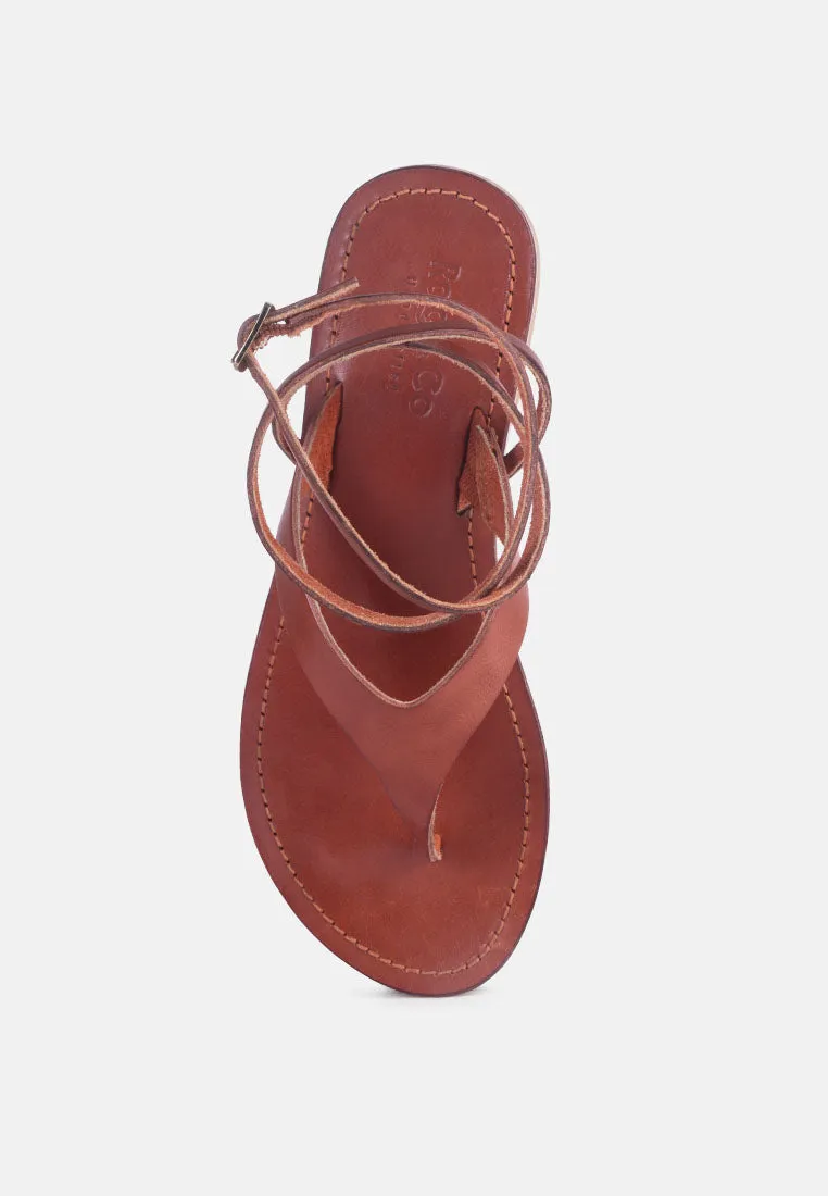 Wrap-Up Tie Around Flat Sandals