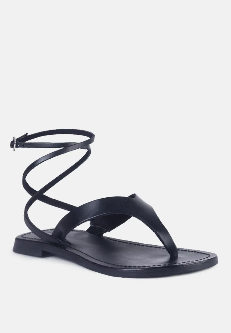 Wrap-Up Tie Around Flat Sandals