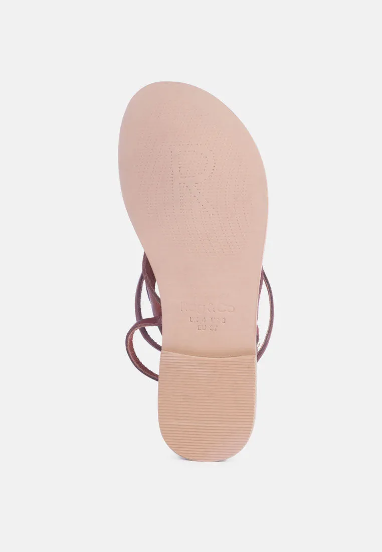 Wrap-Up Tie Around Flat Sandals