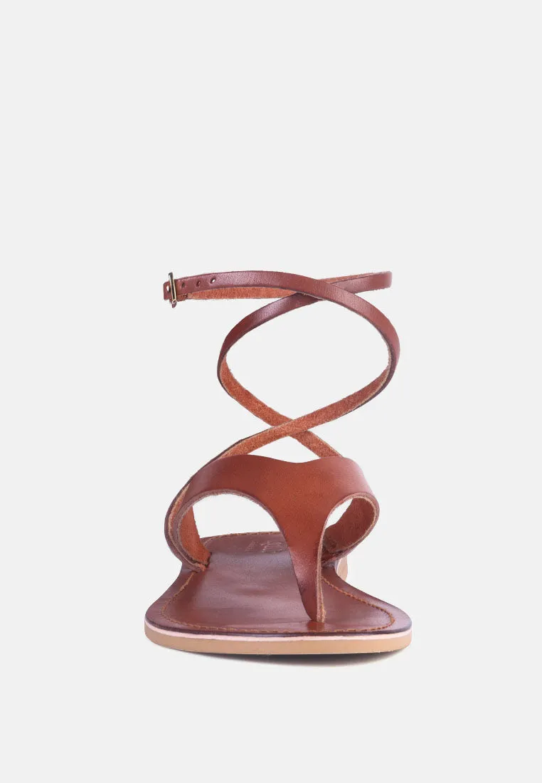 Wrap-Up Tie Around Flat Sandals