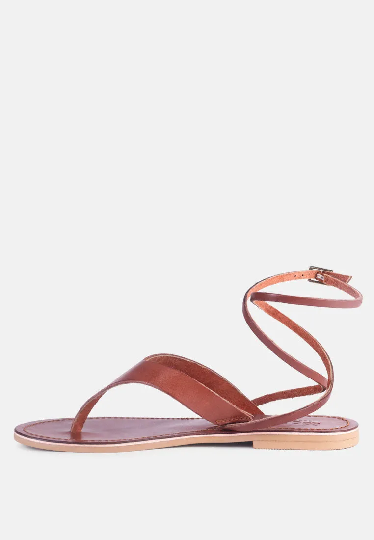 Wrap-Up Tie Around Flat Sandals