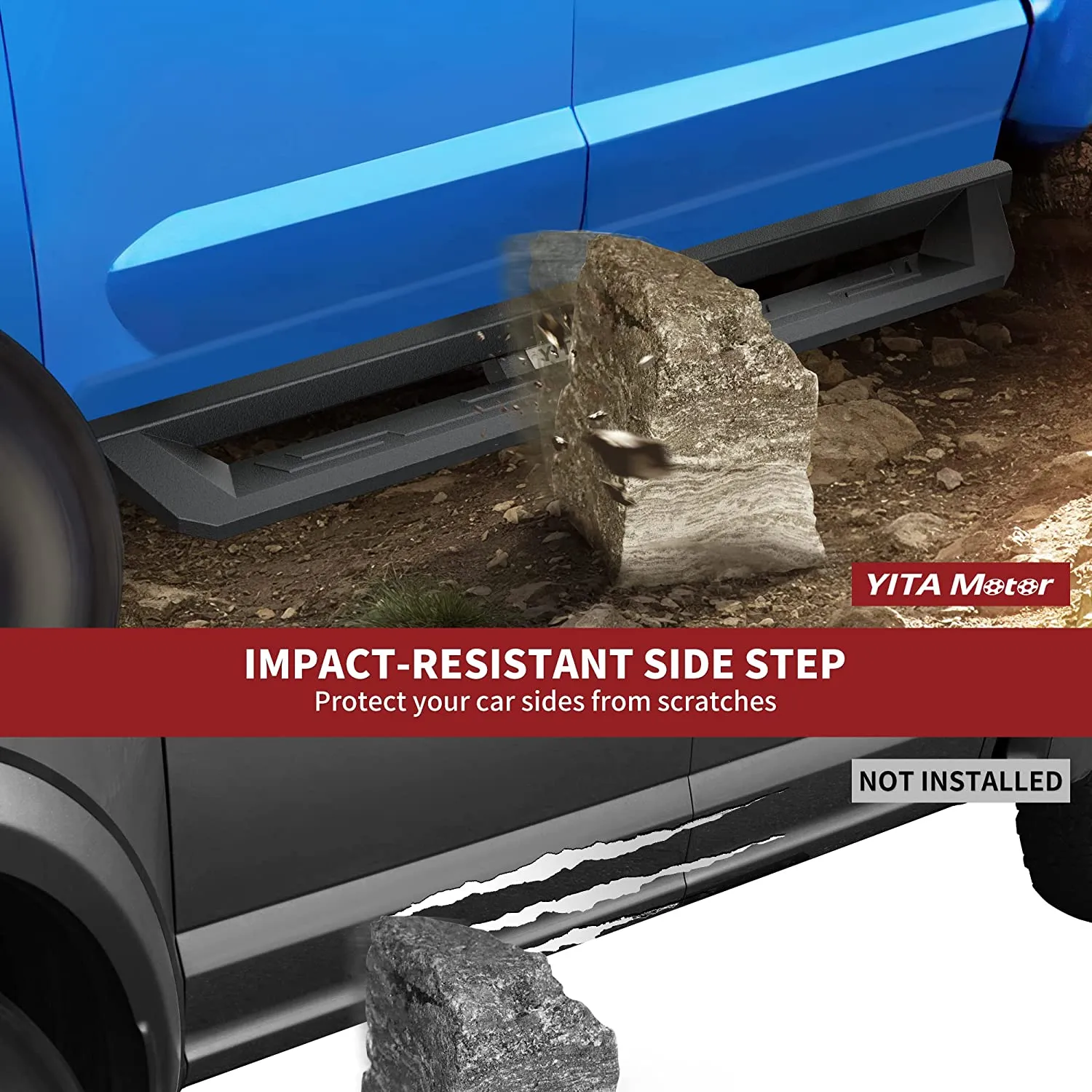 YITAMOTOR® 2019-2025 Dodge Ram 1500 Quad Cab/Extended Cab New Body Style Running Boards
